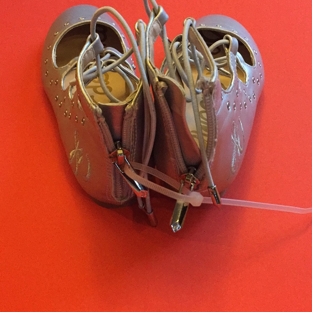 NEW SAM EDELMAN Felicia Stella Eyelet Ghillie Flat - Picture 4 of 7